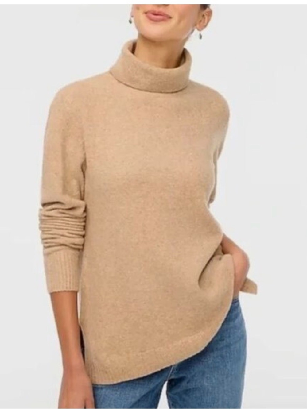 J. Crew Camel/Tan Turtleneck Sweater